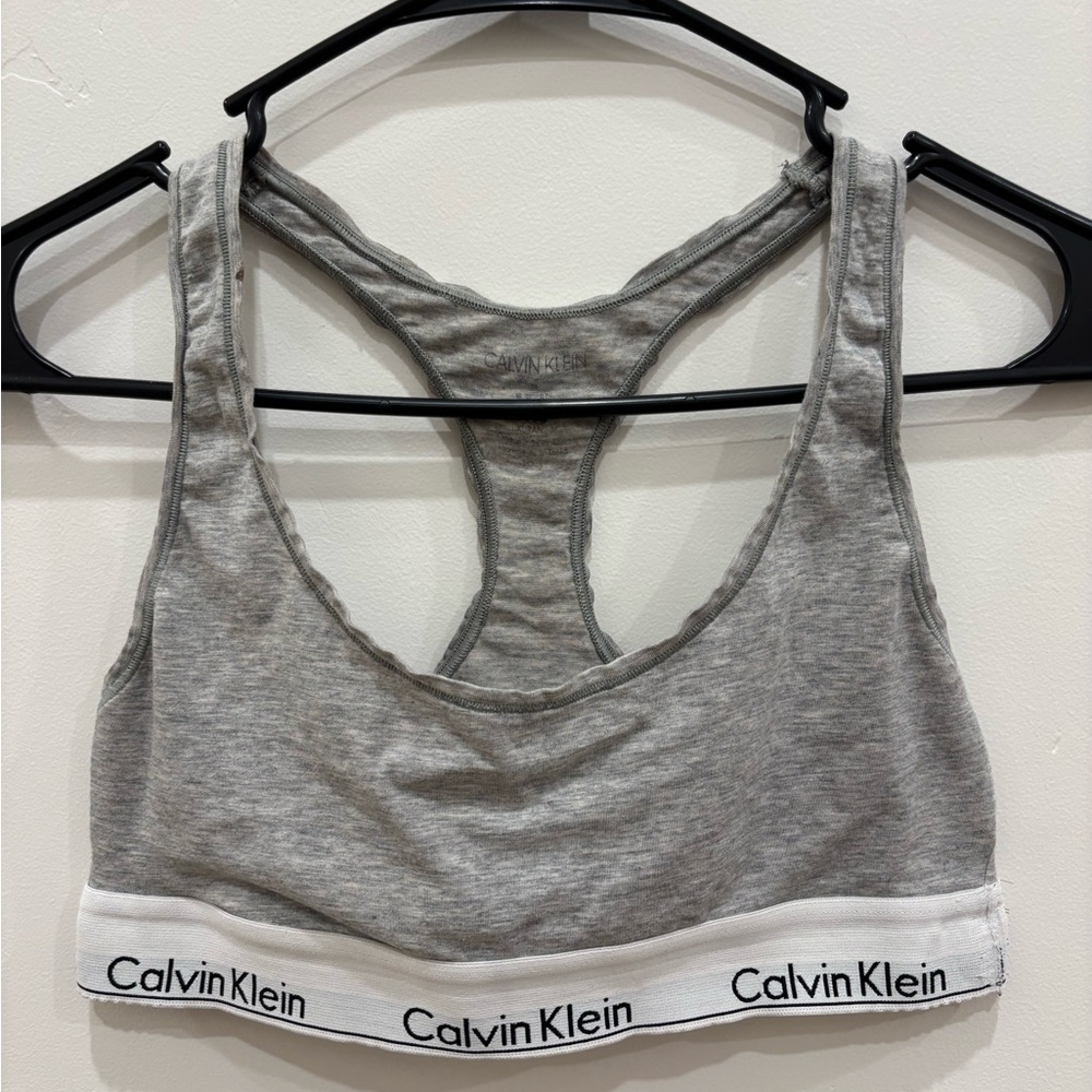 Calvin Klein Heather Gray Sports Bra
